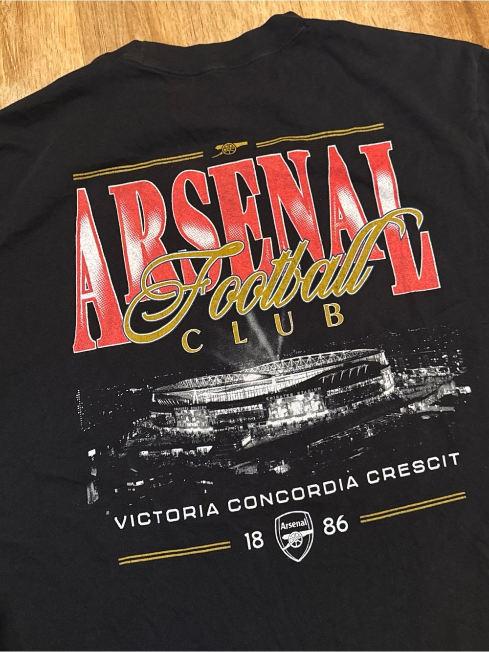 Arsenal Football Club Victoria Concordia Soft Cotton Pre Shrunk Graphic XL Large